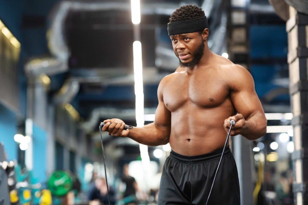 Sport Athlete training session at the gym
