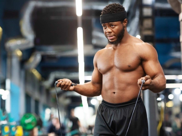 Sport Athlete training session at the gym